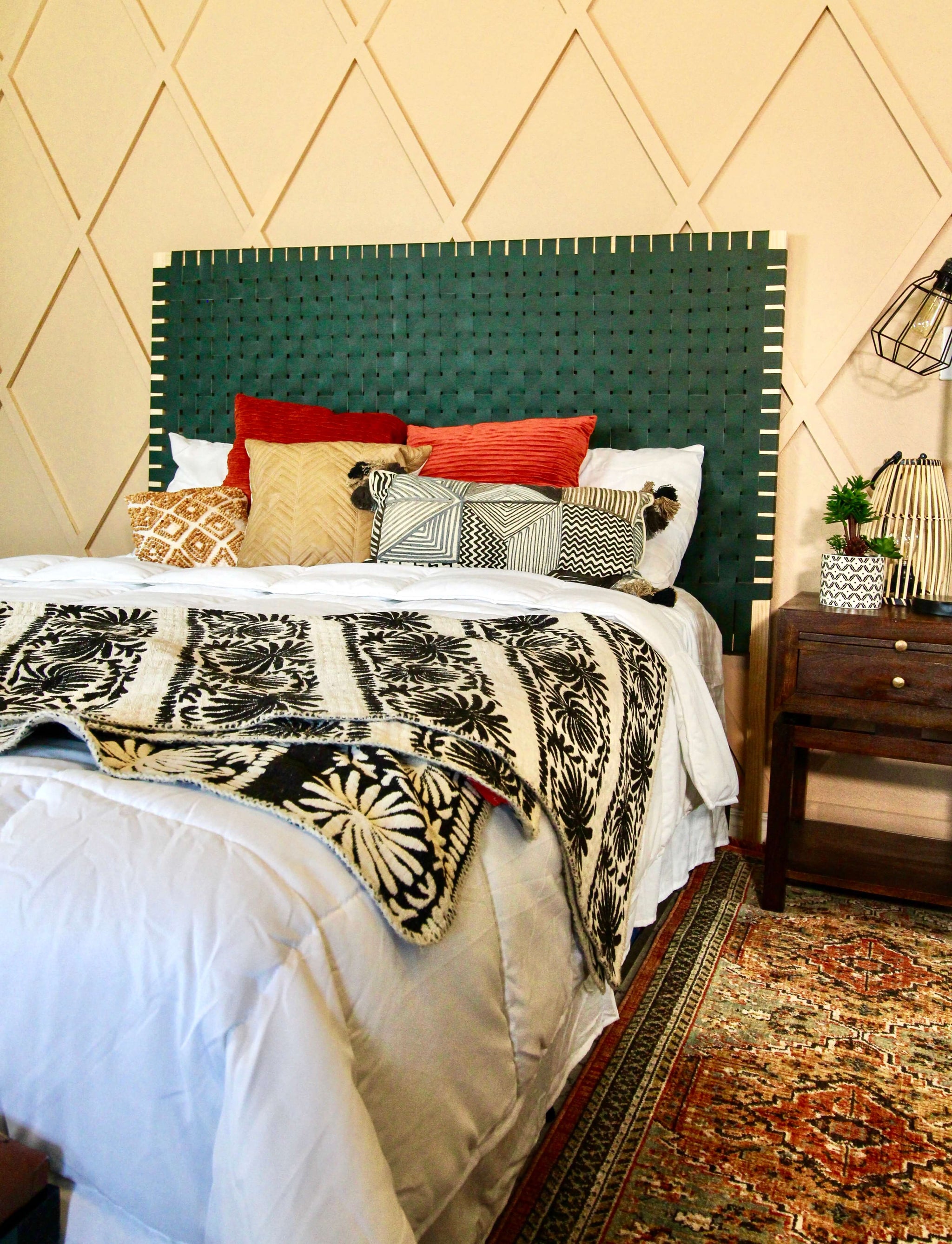 Diy Leather Woven Headboard Handmade Haven