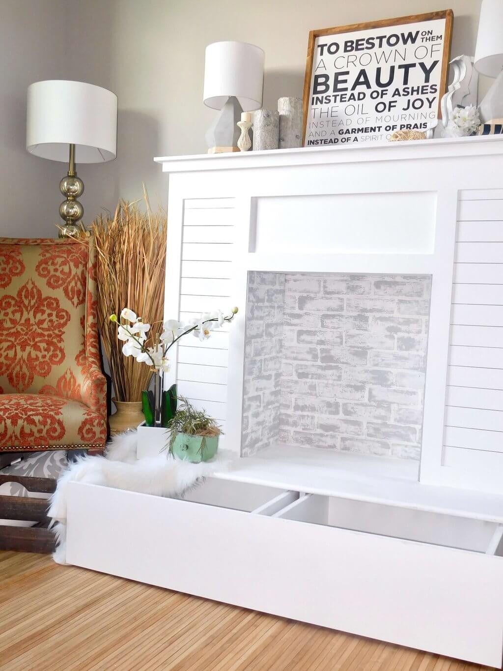 Faux Fireplace With Hidden Storage Handmade Haven