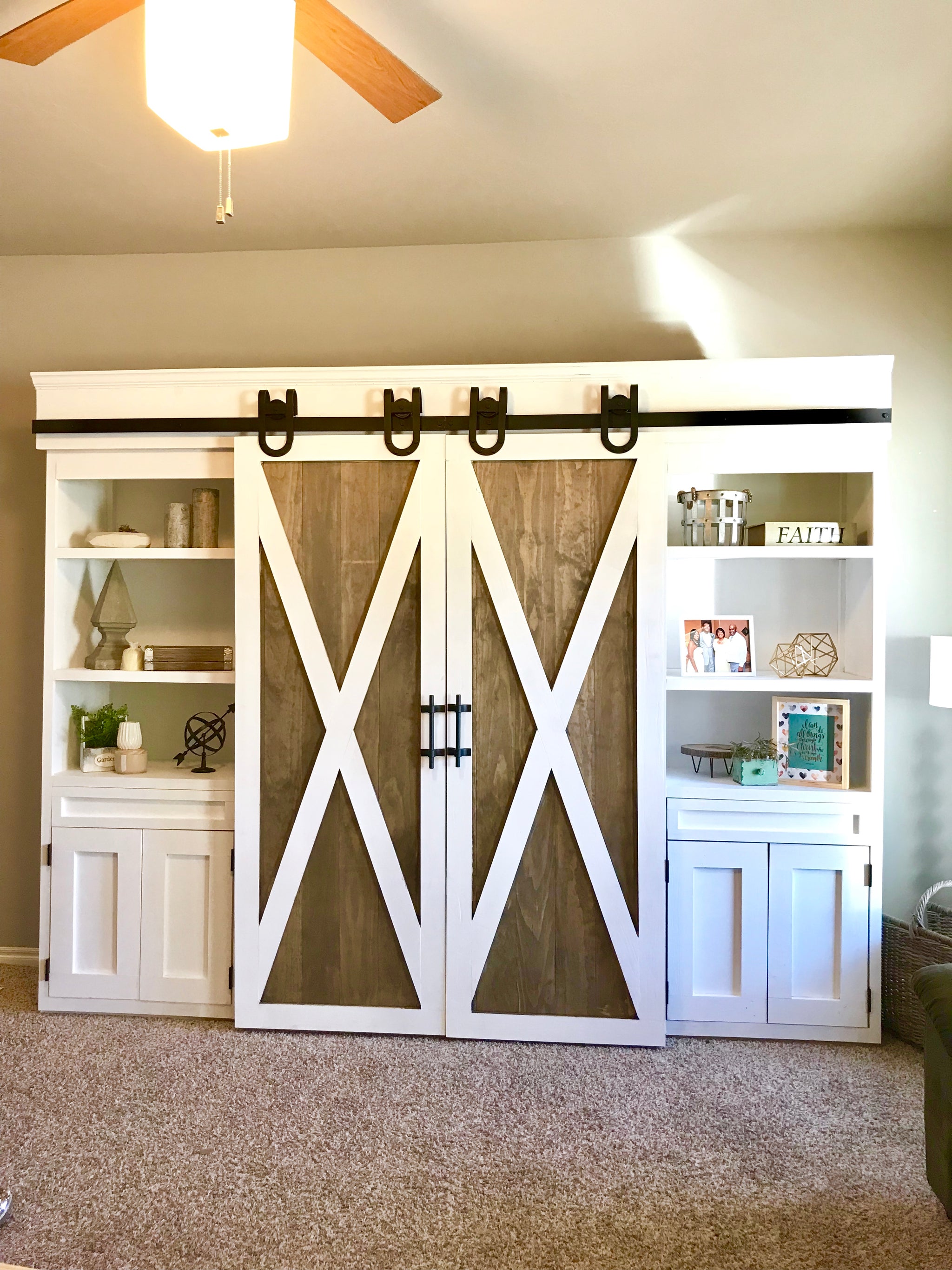 Sliding Barn Door Media Center Handmade Haven