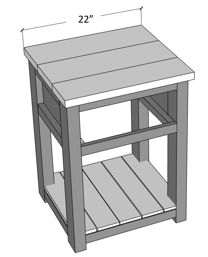 Farmhouse nightstand plans 