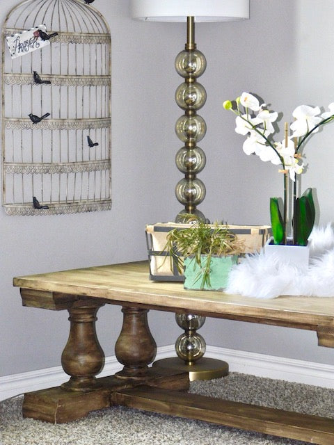 DIY Coffee Table Farmhouse style with Osborne Wood Turned Legs Balustrade 