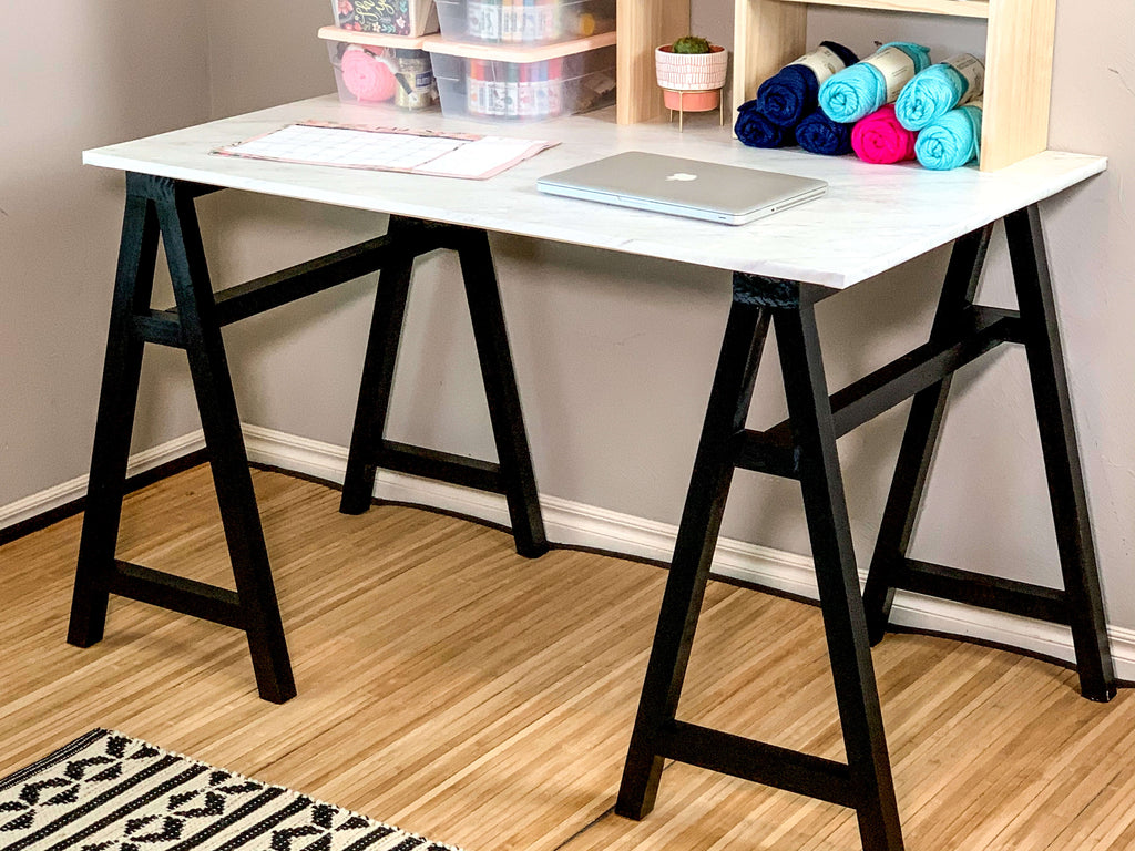 DIY Sawhorse Craft Desk