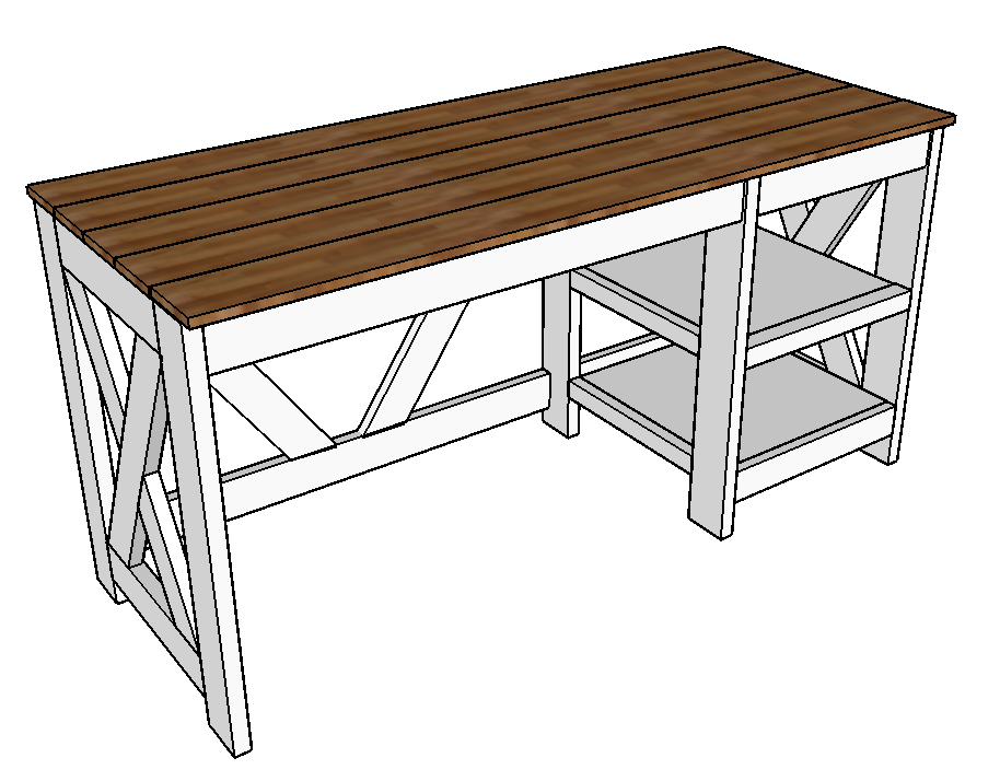 Farmhouse Desk Plans Handmade Haven Diy