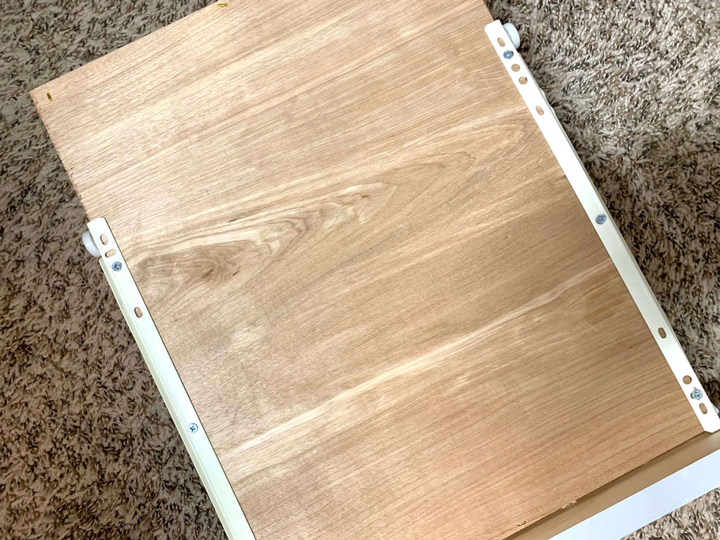Attaching drawer slides to the bottom of a drawer