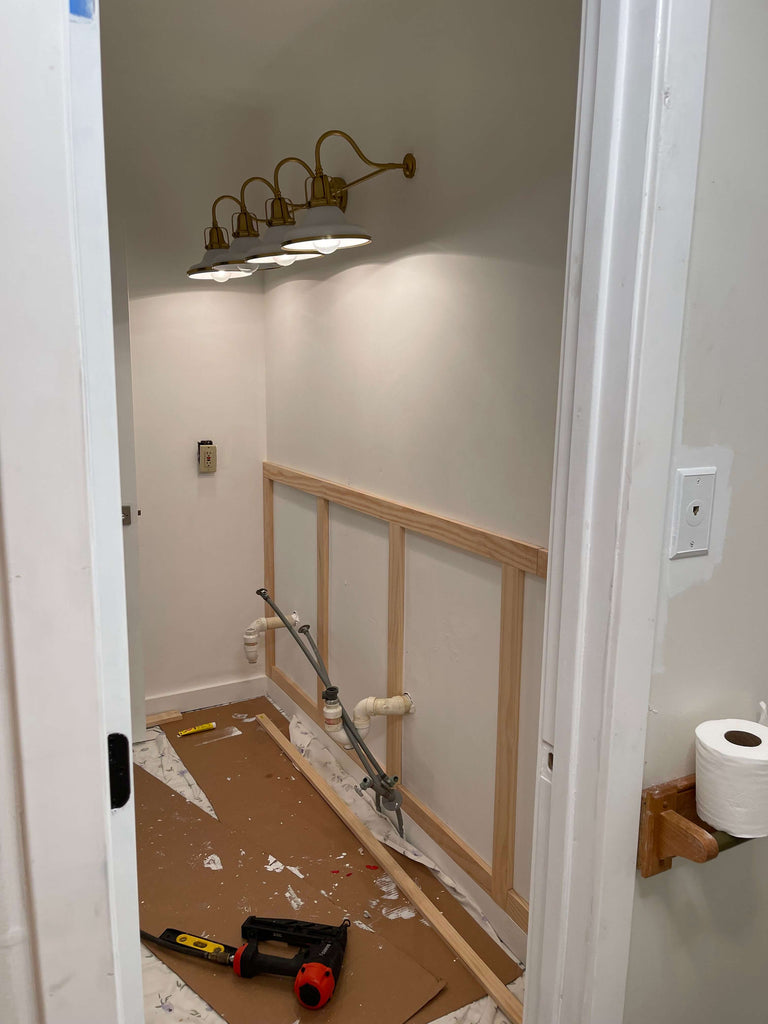 wainscoting in a Bathroom Reno