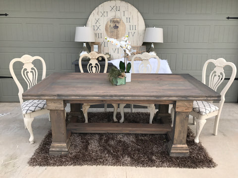 Farmhouse Dining Table with Chairs