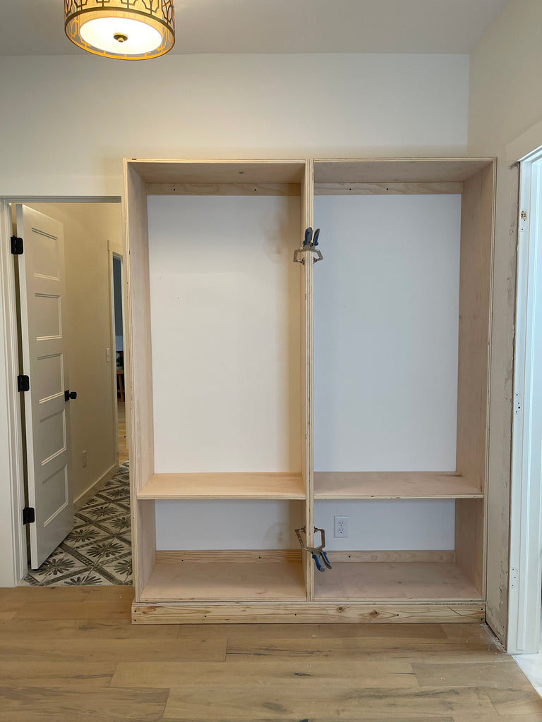 DIY Built Ins for a master walk in closet