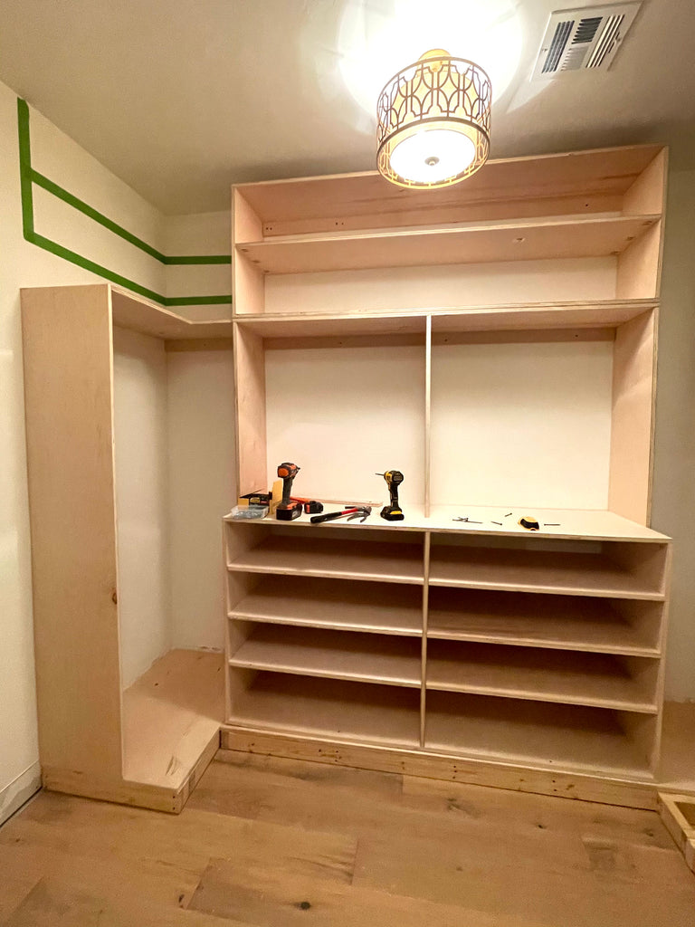 Building the side wardrobe built in for a DIY master closet