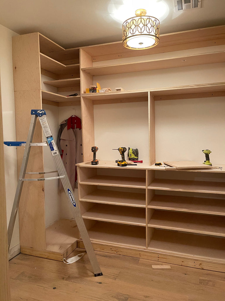 Building the side wardrobe built in for a DIY master closet