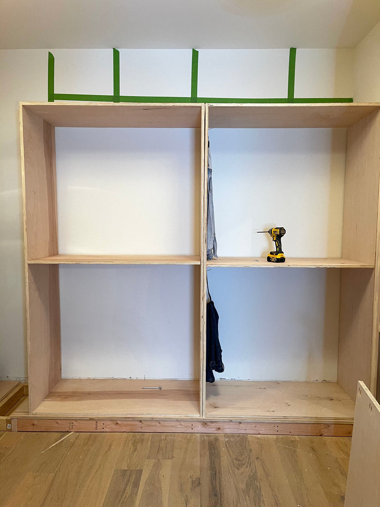 Building the side wardrobe built in for a DIY master closet