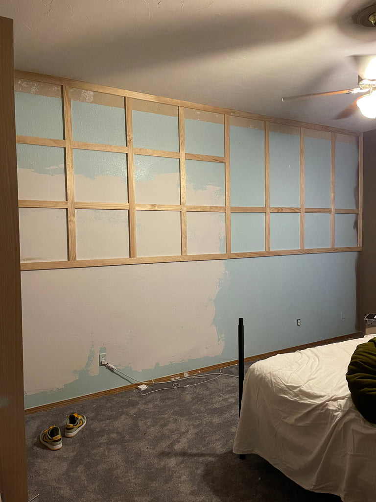 Wall paneling installed