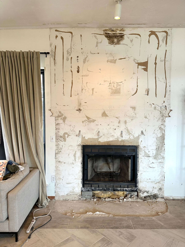 Brick Fireplace Demolition