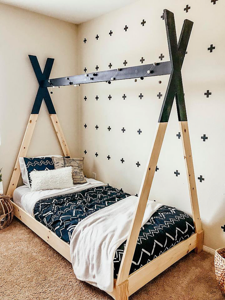 wooden childrens bed