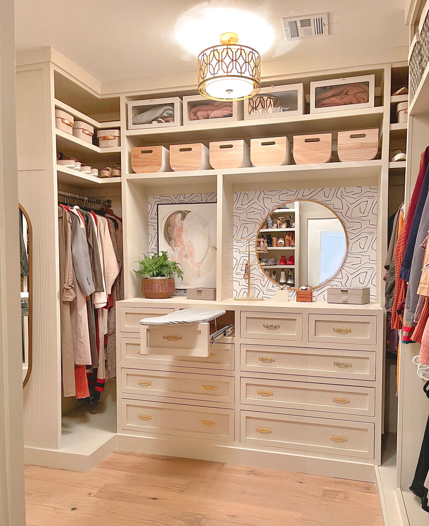 DIY Master Closet with custom built ins