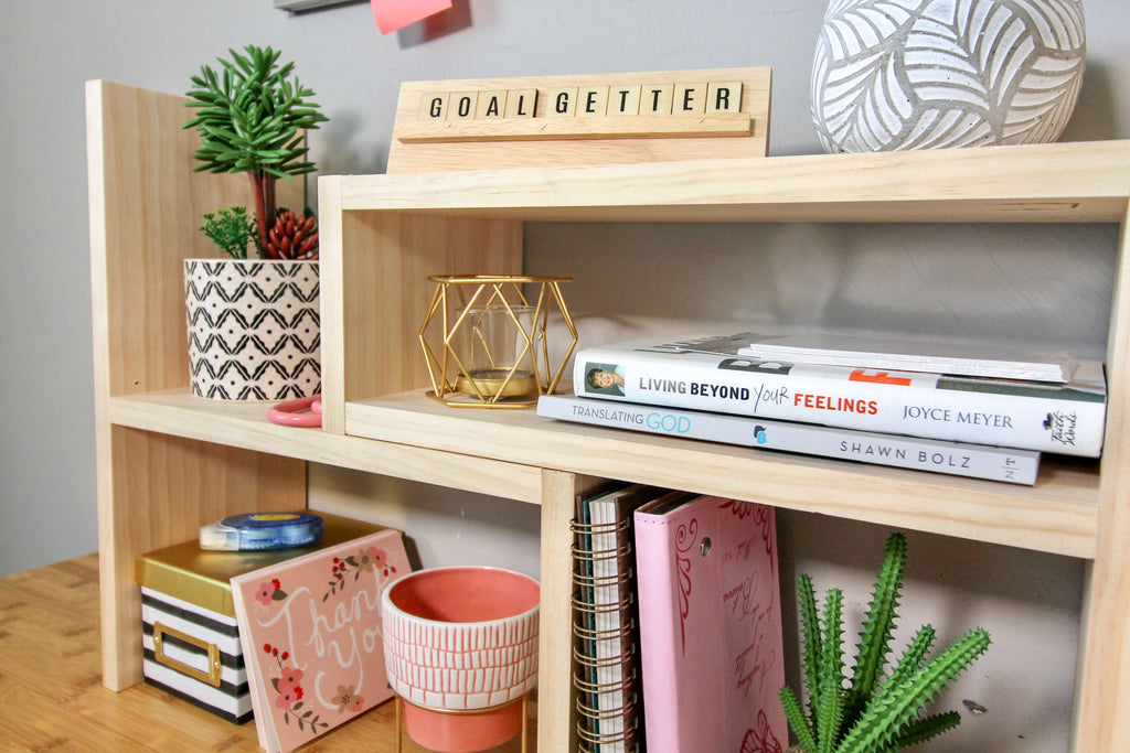 DIY Office Shelf Organizer for the home office