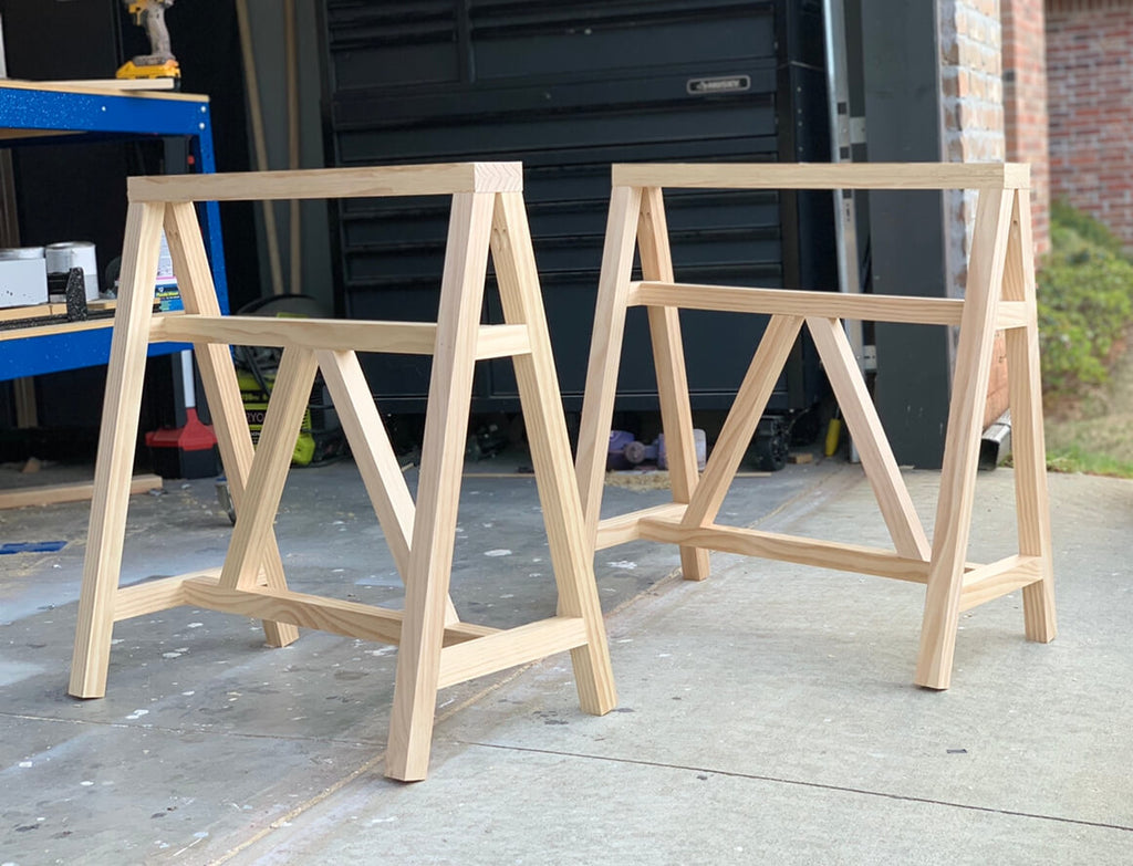 DIY Sawhorse Desk Legs 