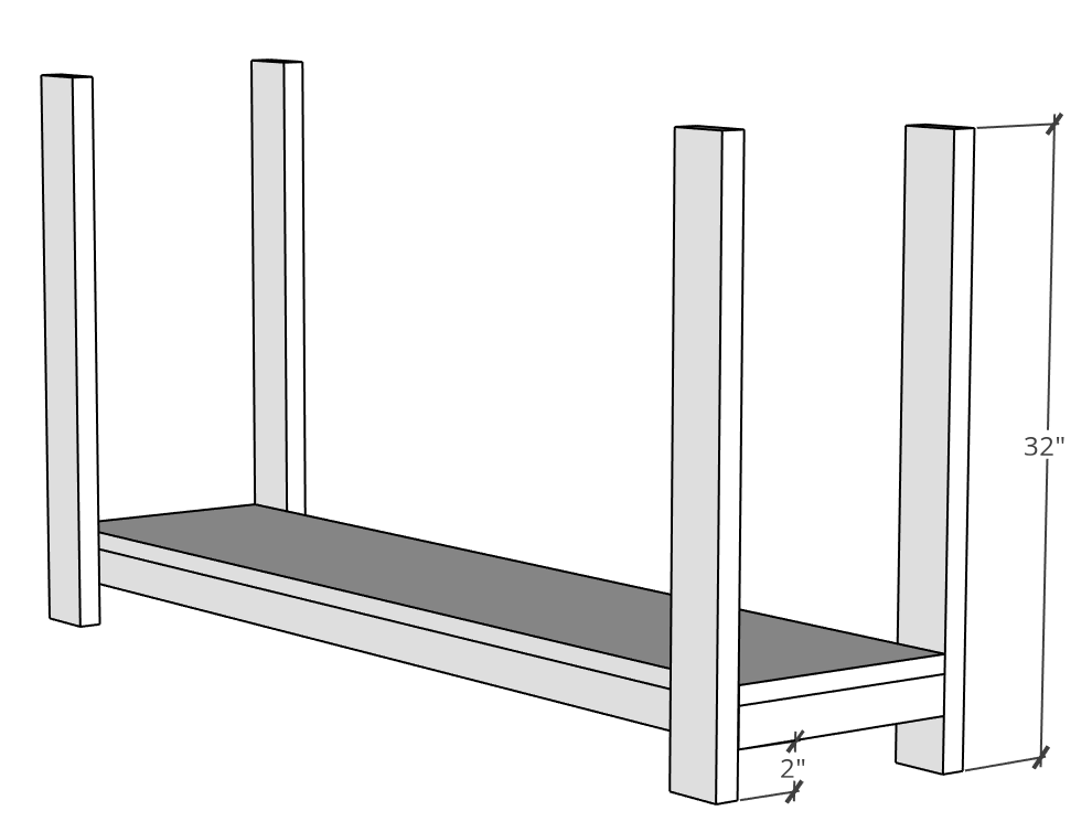 Rustic X Console Table Plans