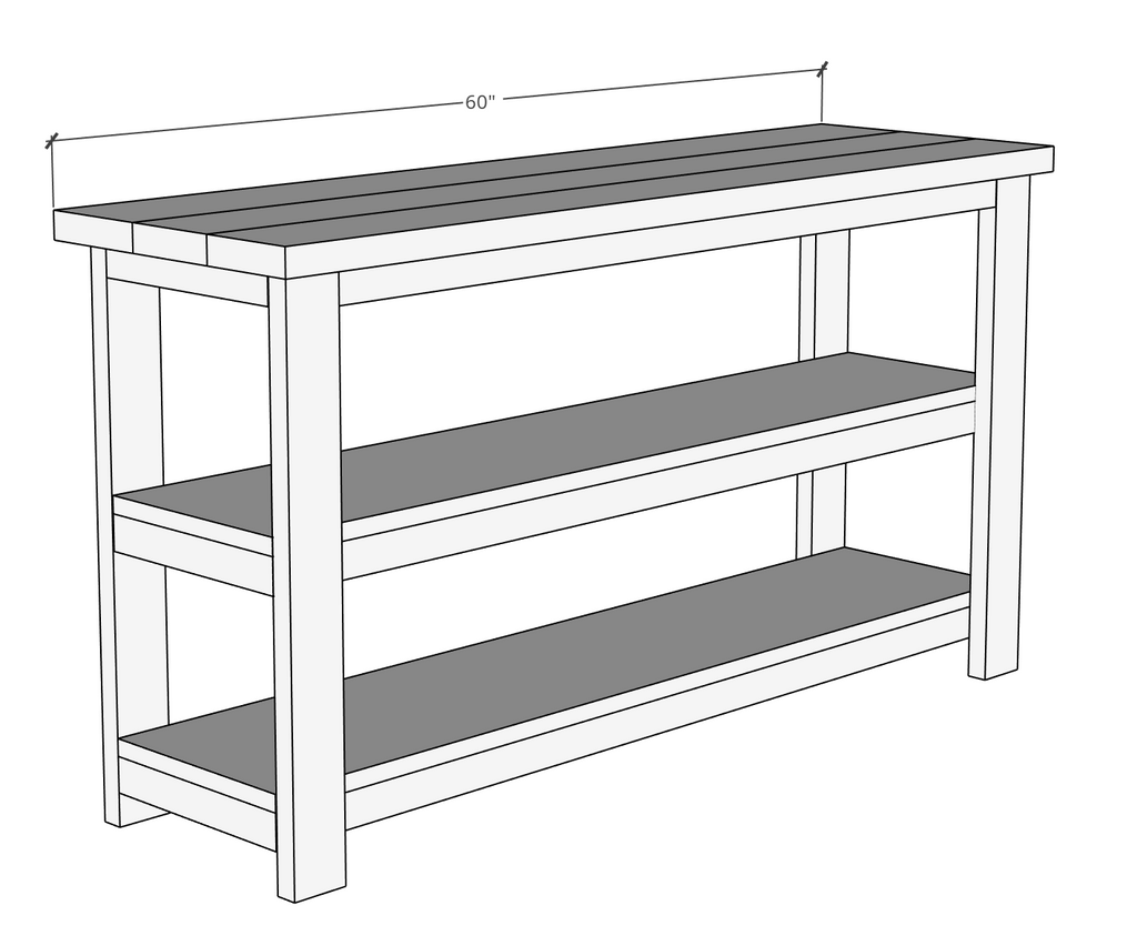Rustic X Console Table Plans