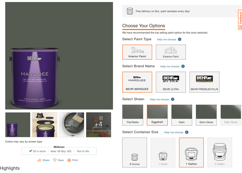 Behr Marquee Paint Options