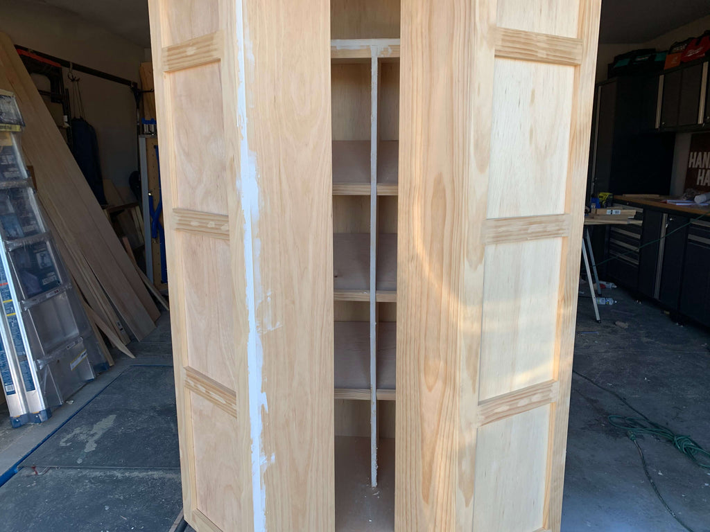 Caulking on a Shoe Cabinet