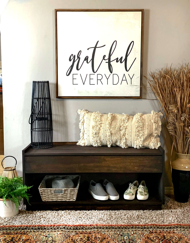 DIY Entryway Storage Bench