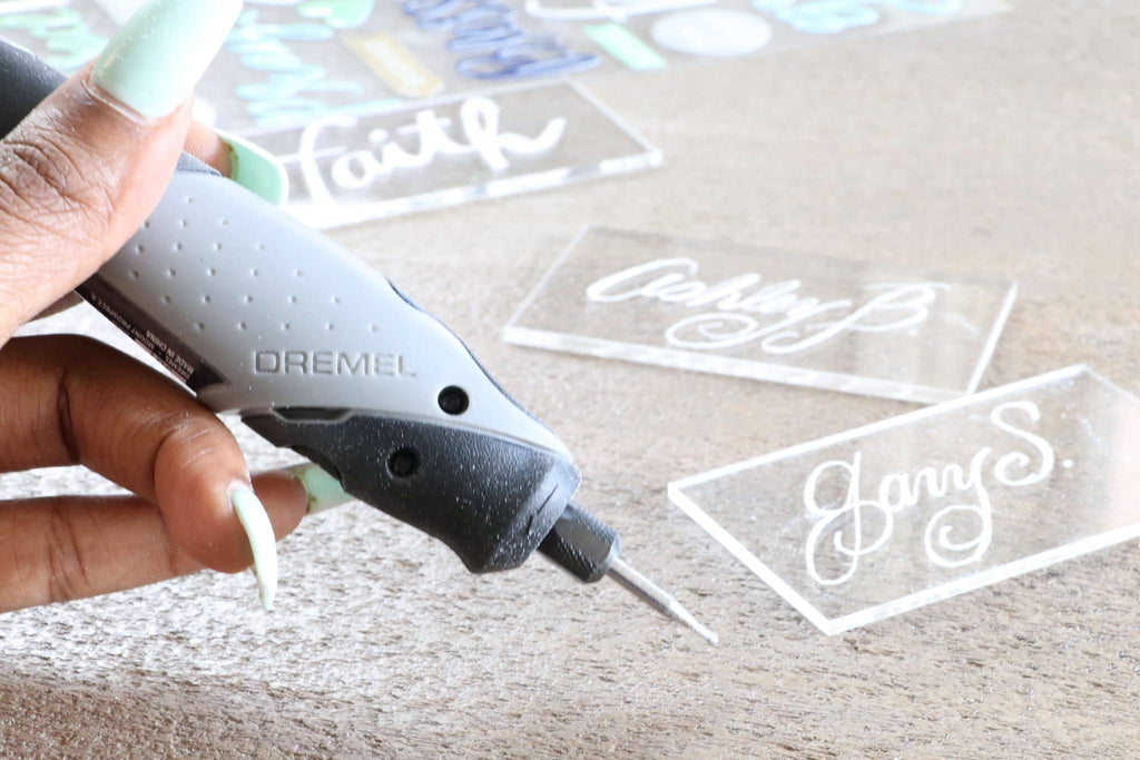 Dremel Stylo Craft Tool with acrylic place cards