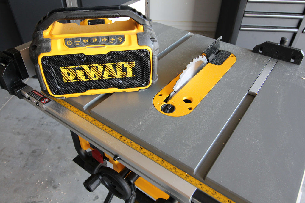 DEWALT 10" Table Saw with DEWALT Bluetooth Speaker