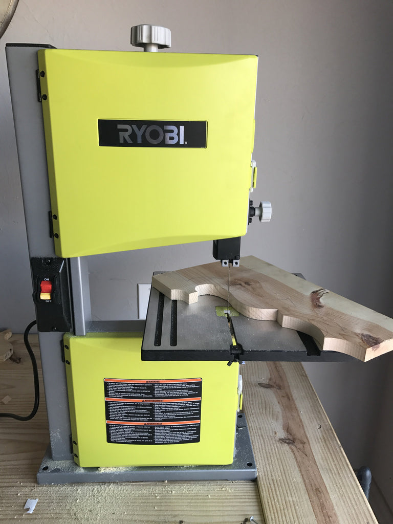 Ryobi Bandsaw used to cut out handmade corbel