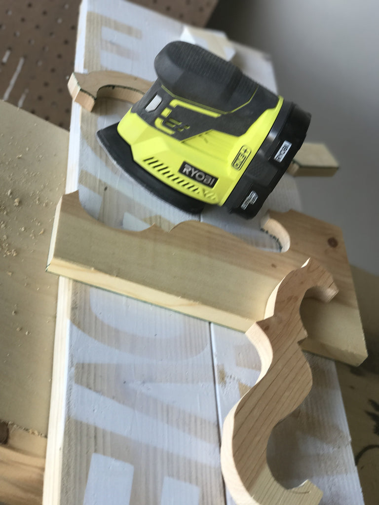 Ryobi Bandsaw used to cut out handmade corbel