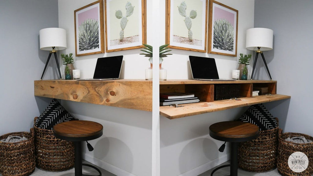 DIY Floating Desk with Hidden Storage