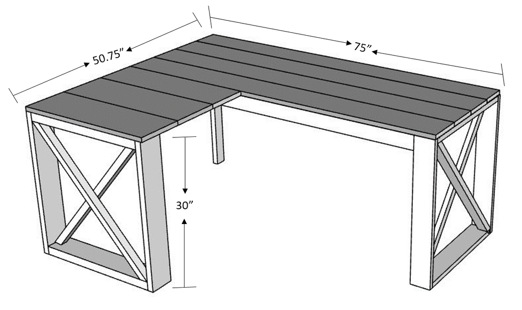 Simple L Shaped Table Dimensions with RGB