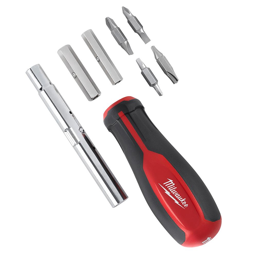 Milwaukee 11-in-1 Multi-Tip Screwdriver with Square Drive Bits