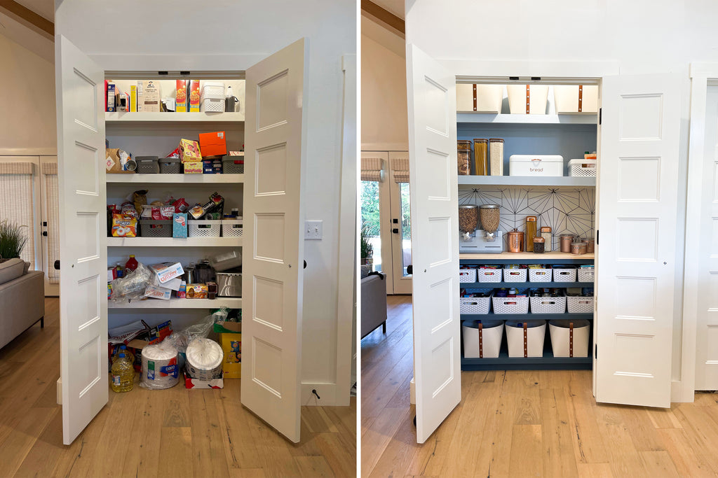 Pantry Makeover Before and After