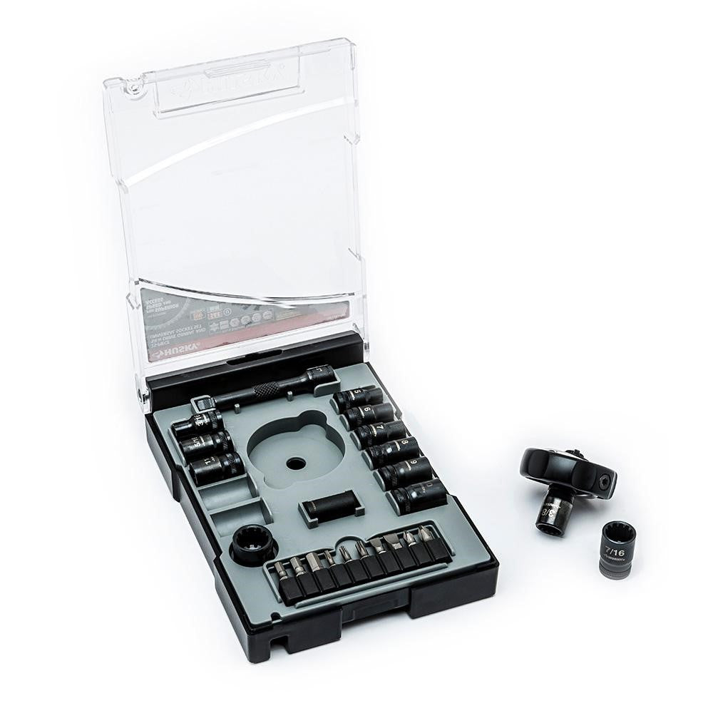 Husky 1/4" Drive Gimbal and Universal Socket Set