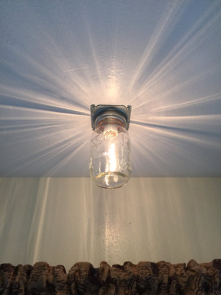 flush mount mason jar light