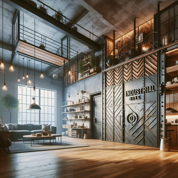 rustic farmhouse loft contemporary office space industrial style