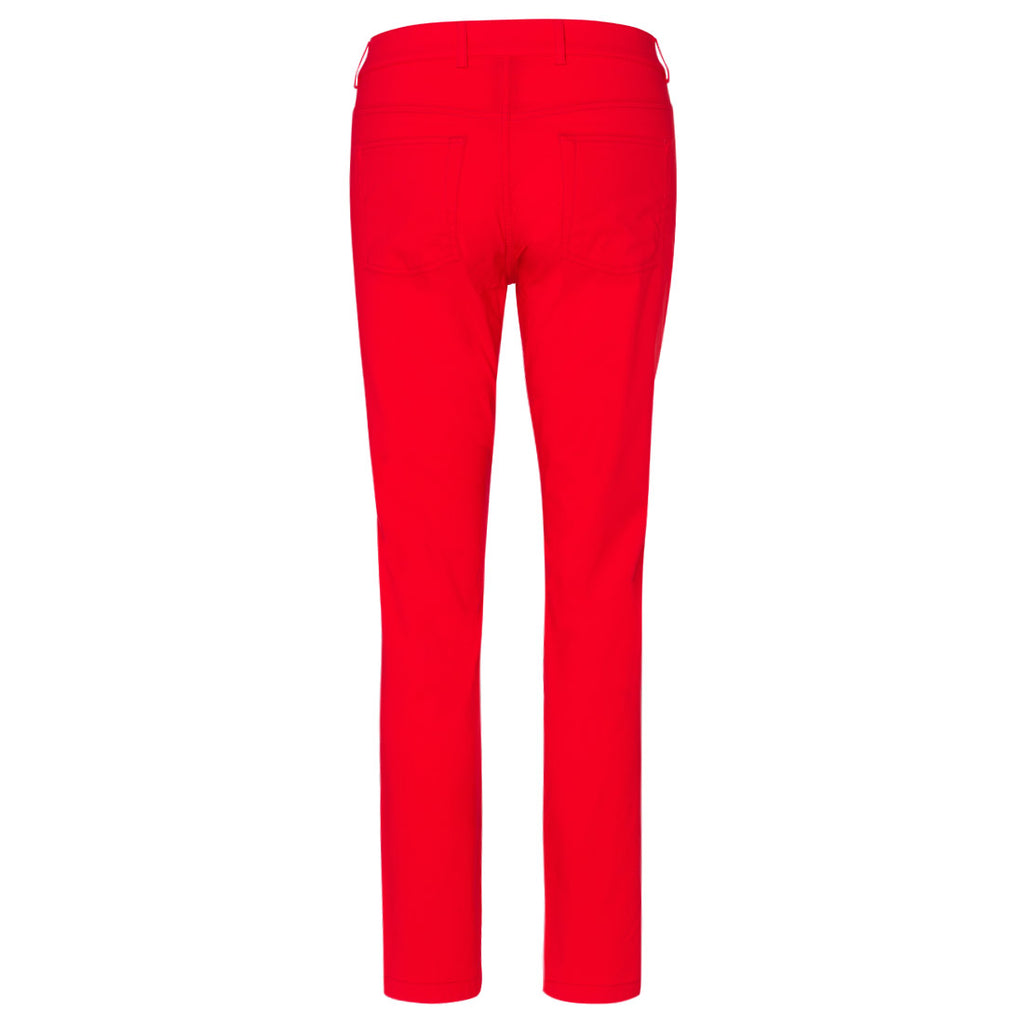 red ankle pants