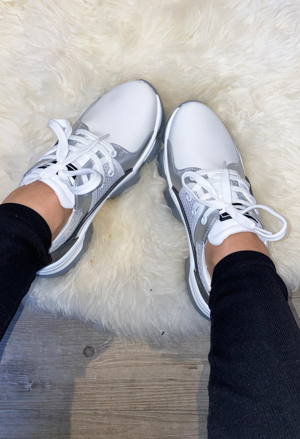 JYY Crunch Sneakers - Silver – JYY London