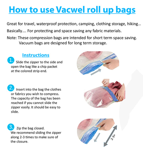 Roll-up Travel Vacuum Bag, Space Bag, Vacuum Compressed Bag