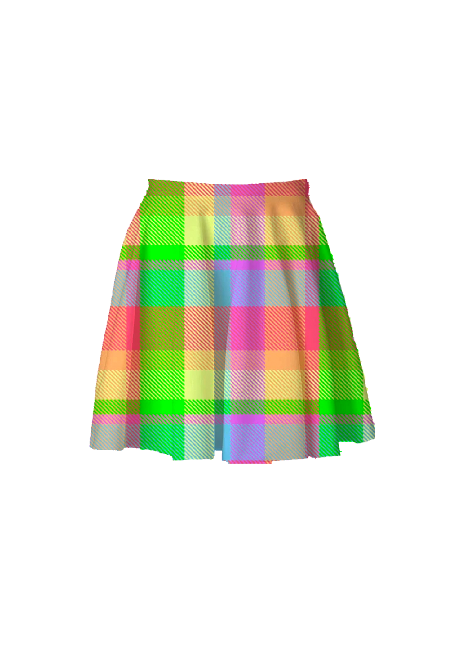 green plaid skirt queen