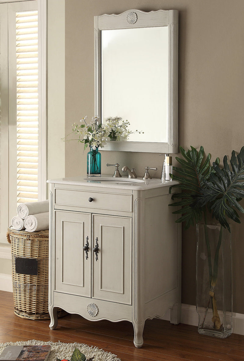26 Daleville Bathroom Sink Vanity With Mirror Set Benton Collection Bentoncollections