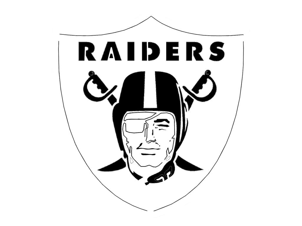 Raiders logo 5x6 Go Stencil