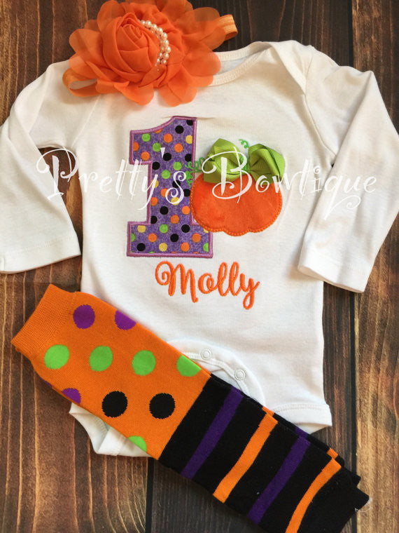 pumpkin 1st birthday outfit