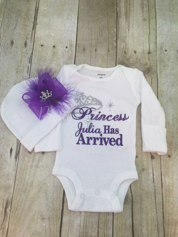 princess has arrived newborn outfit