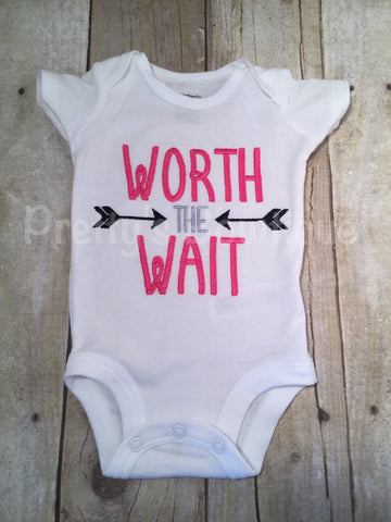 worth the wait newborn outfit girl
