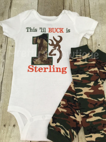 camo first birthday outfit
