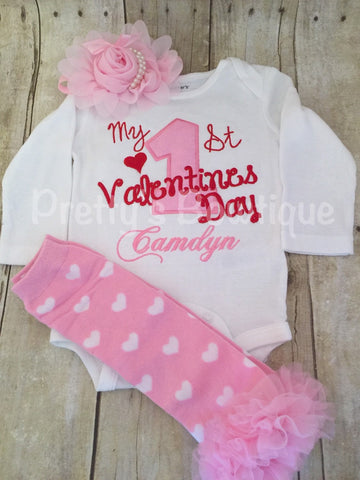 baby girl first valentine's day outfit