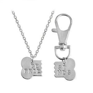 dog and human bff necklace