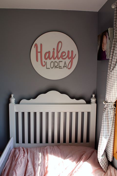 baby name on nursery wall ideas