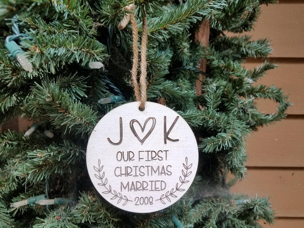 1st year married christmas ornament